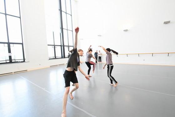 Students dancing